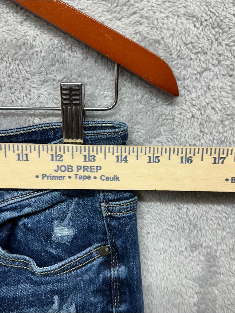 Judy Blue Trouser Flare Distressed Button Fly Stretch Jeans Size 5/27 - Picture 7 of 11